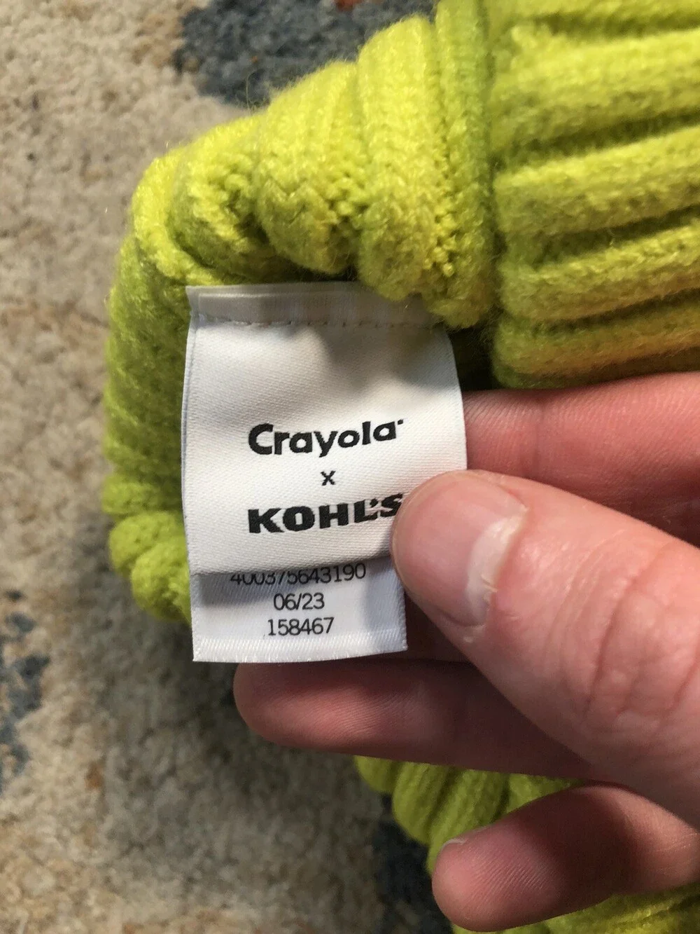Kohl's x Crayola Yellow Beanie NWT One Size